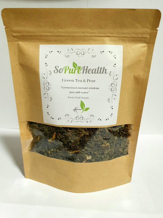 Green Tea & Pear Loose Leaf Herbal Tea 50g
